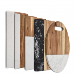 Wood block marble cutting board